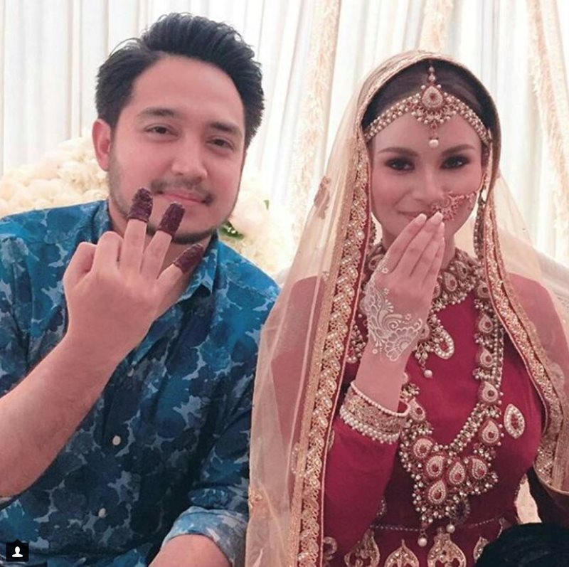 izara aishah kelihatan seperti heroin hindustan di majlis malam berinainya semalam